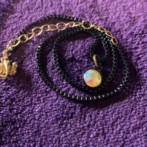 Black and Gold Choker Necklace